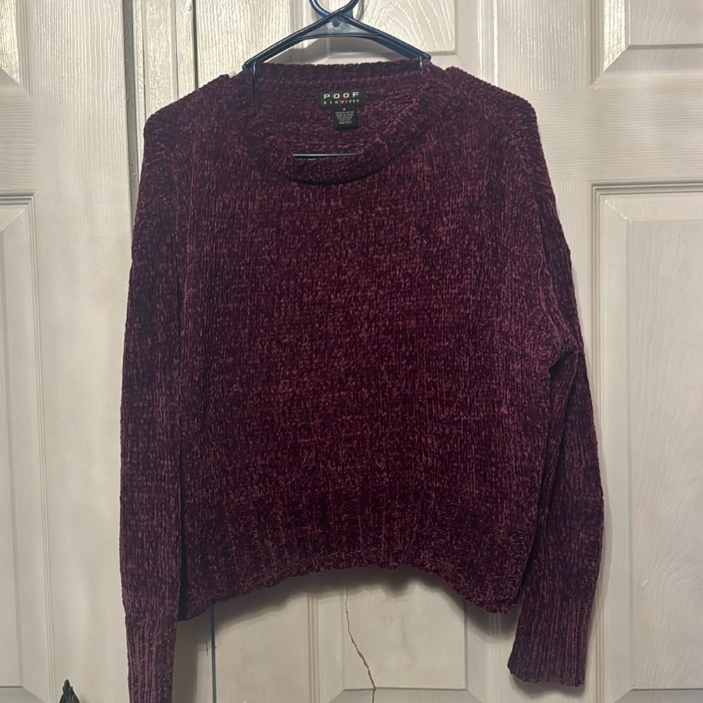 Purple crop top sweater size small